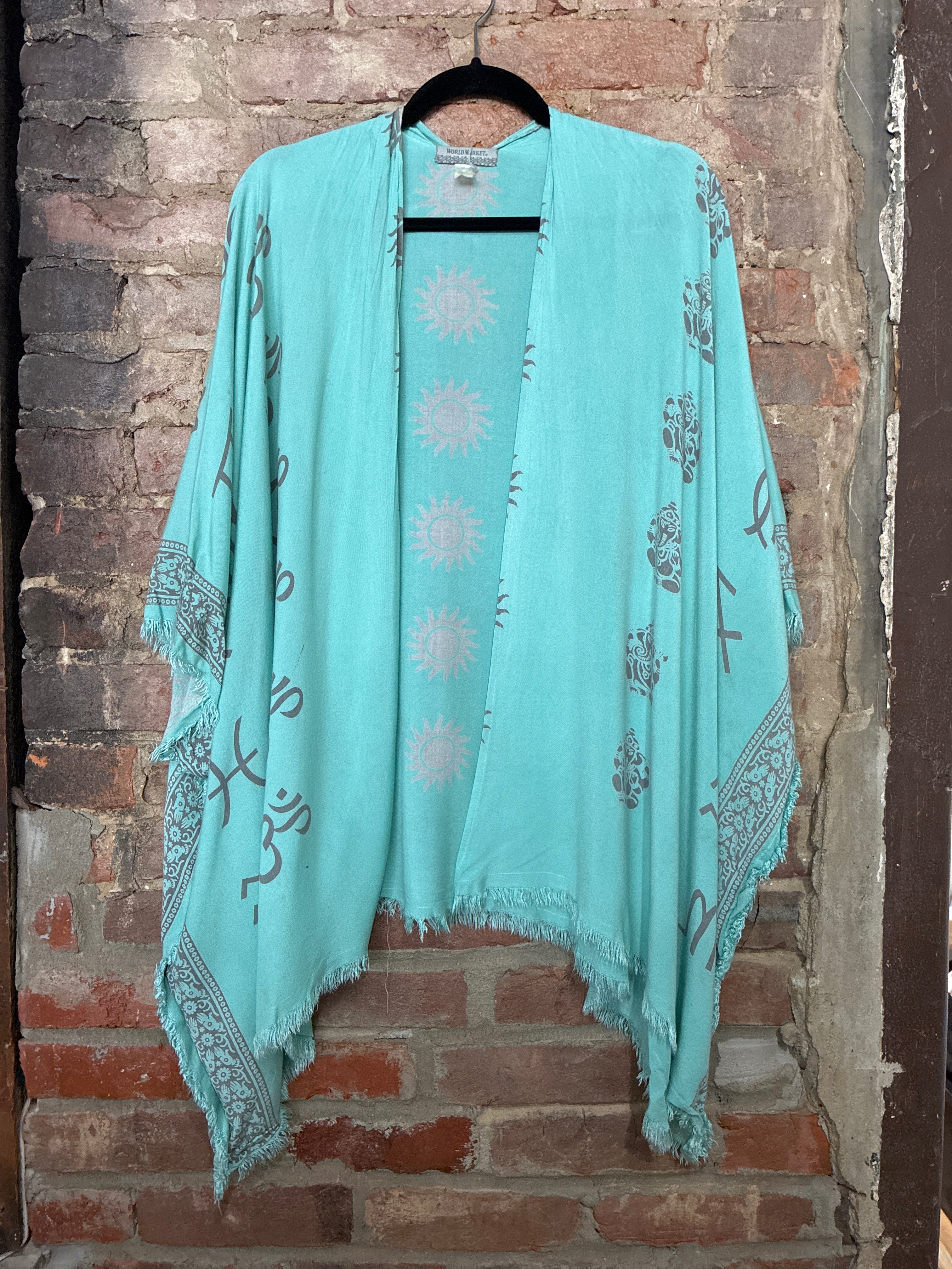 World Market Prayer Shawl Kimono