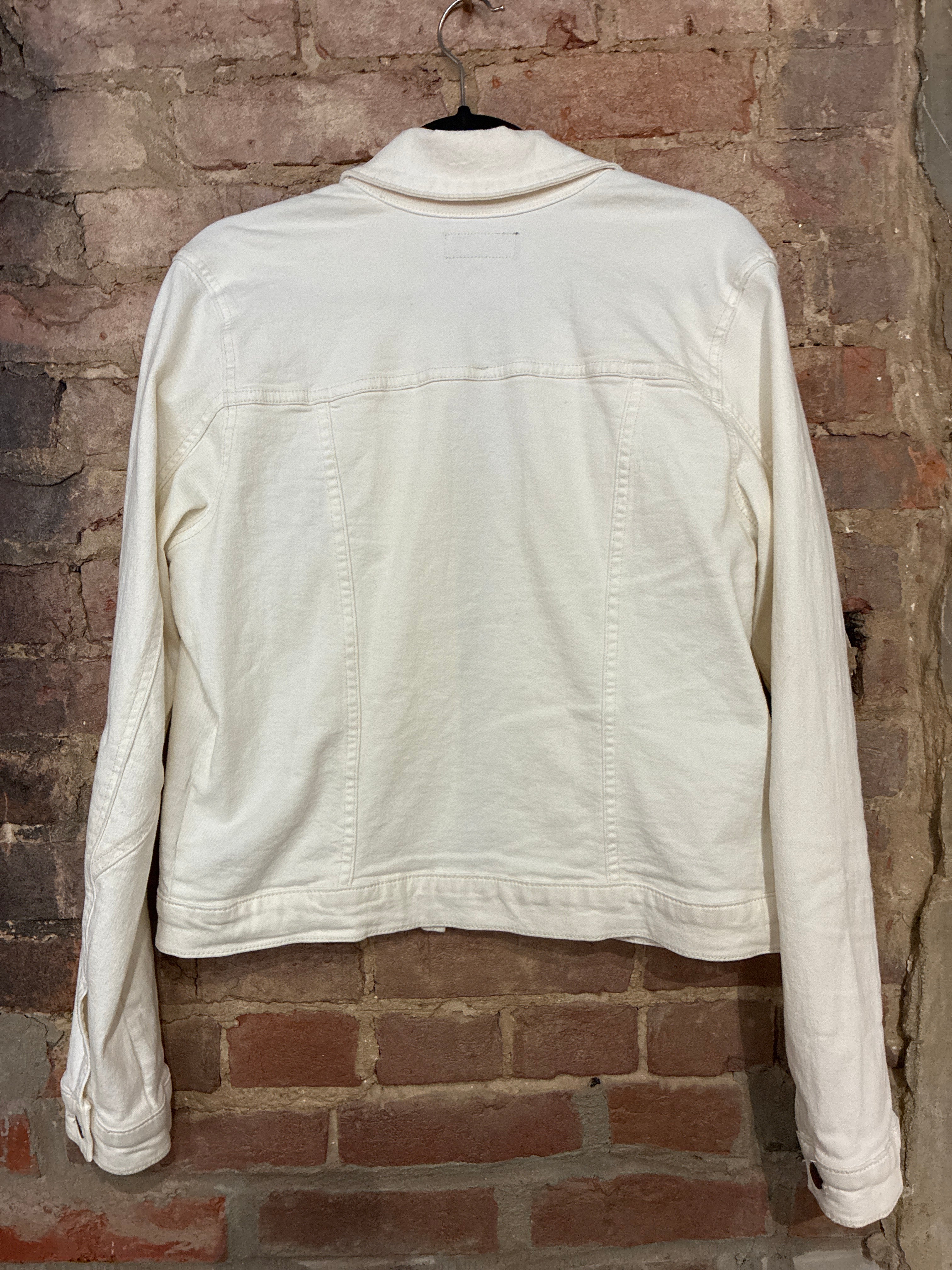 KUT White Denim Jean Jacket L