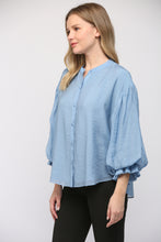 Load image into Gallery viewer, PUFF SLEEVE BUTTON DOWN SHIRT