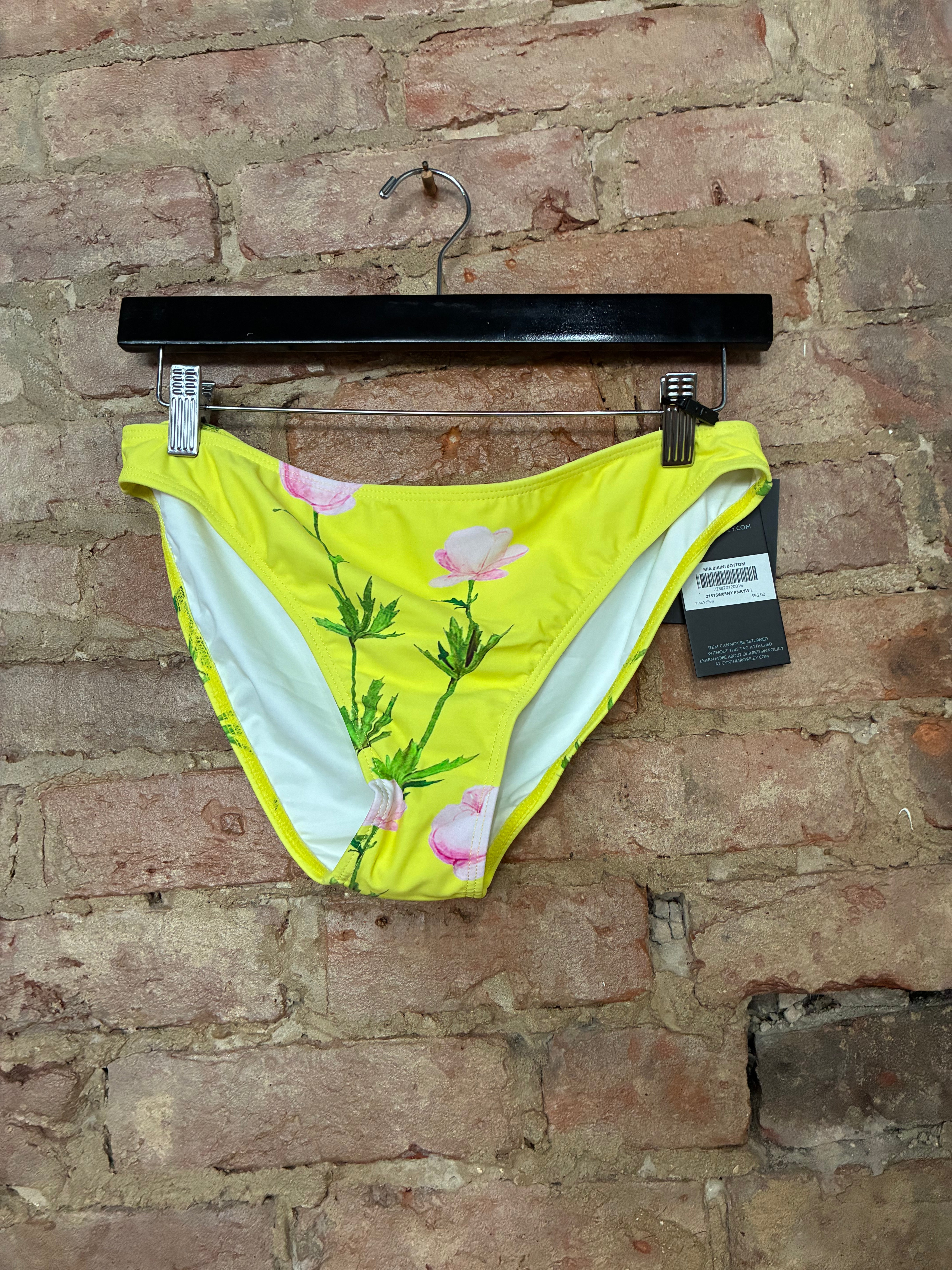 Cynthia Rowley Mia Yellow Bikini L