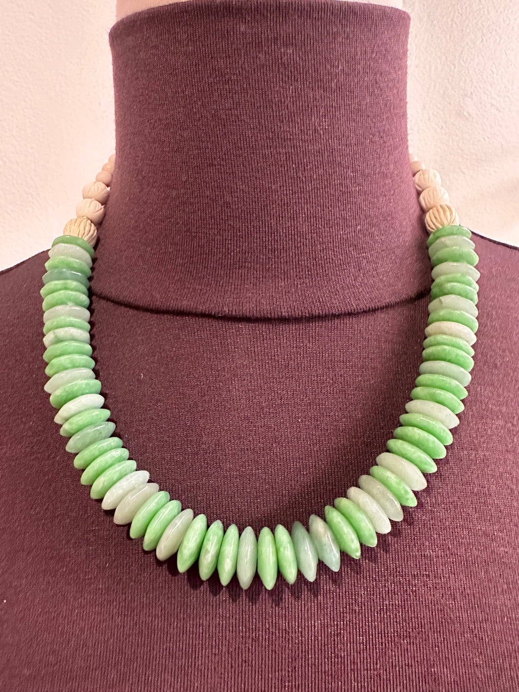 Green Gaia Beaded Necklace 17
