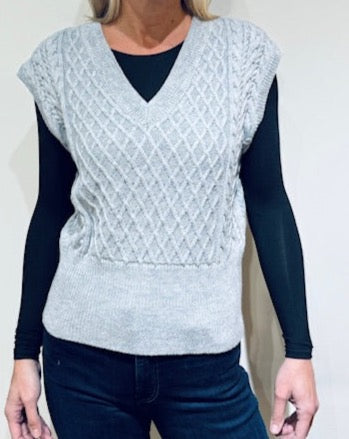 Argyle Knit Vest Sweater