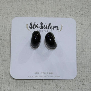 Small Black Hoop Earrings