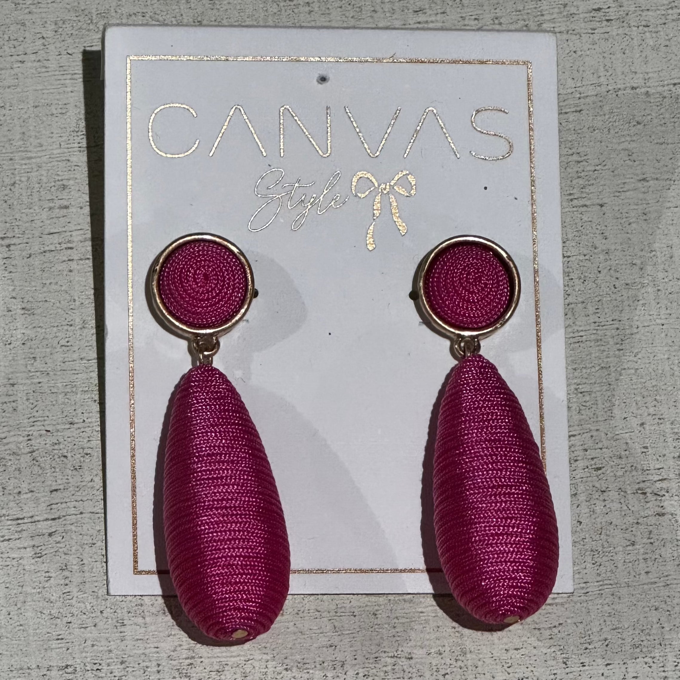 Pink Teardrop Earring