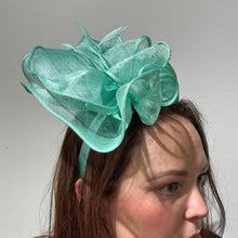Load image into Gallery viewer, Light Teal Mesh Fascinator