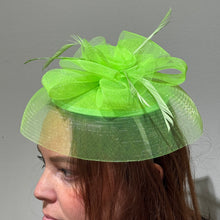Load image into Gallery viewer, Lime Green Mesh Fascinator