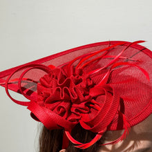 Load image into Gallery viewer, Red Fascinator