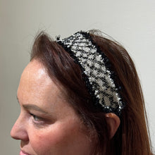 Load image into Gallery viewer, Black &amp; White Tweed Headband