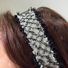 Load image into Gallery viewer, Black &amp; White Tweed Headband