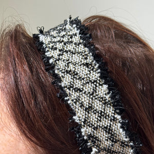 Black & White Tweed Headband