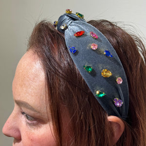Velvet Knotted Crystal Headbands