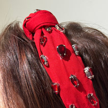 Load image into Gallery viewer, Red Crystal Knotted Headband