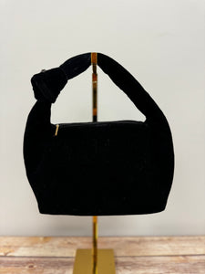 Velvet Knotted Shoulder Handbag