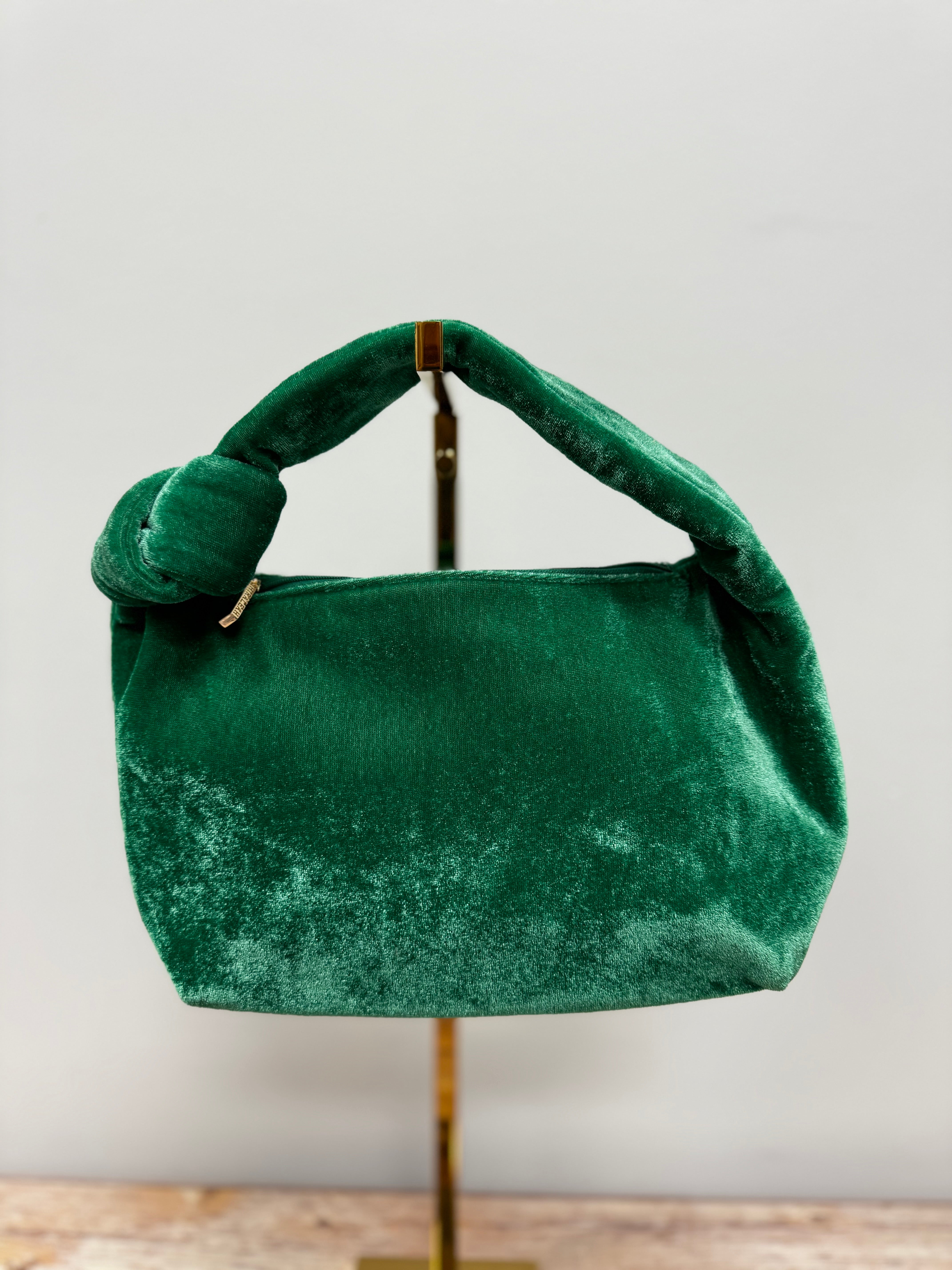 Velvet Knotted Shoulder Handbag