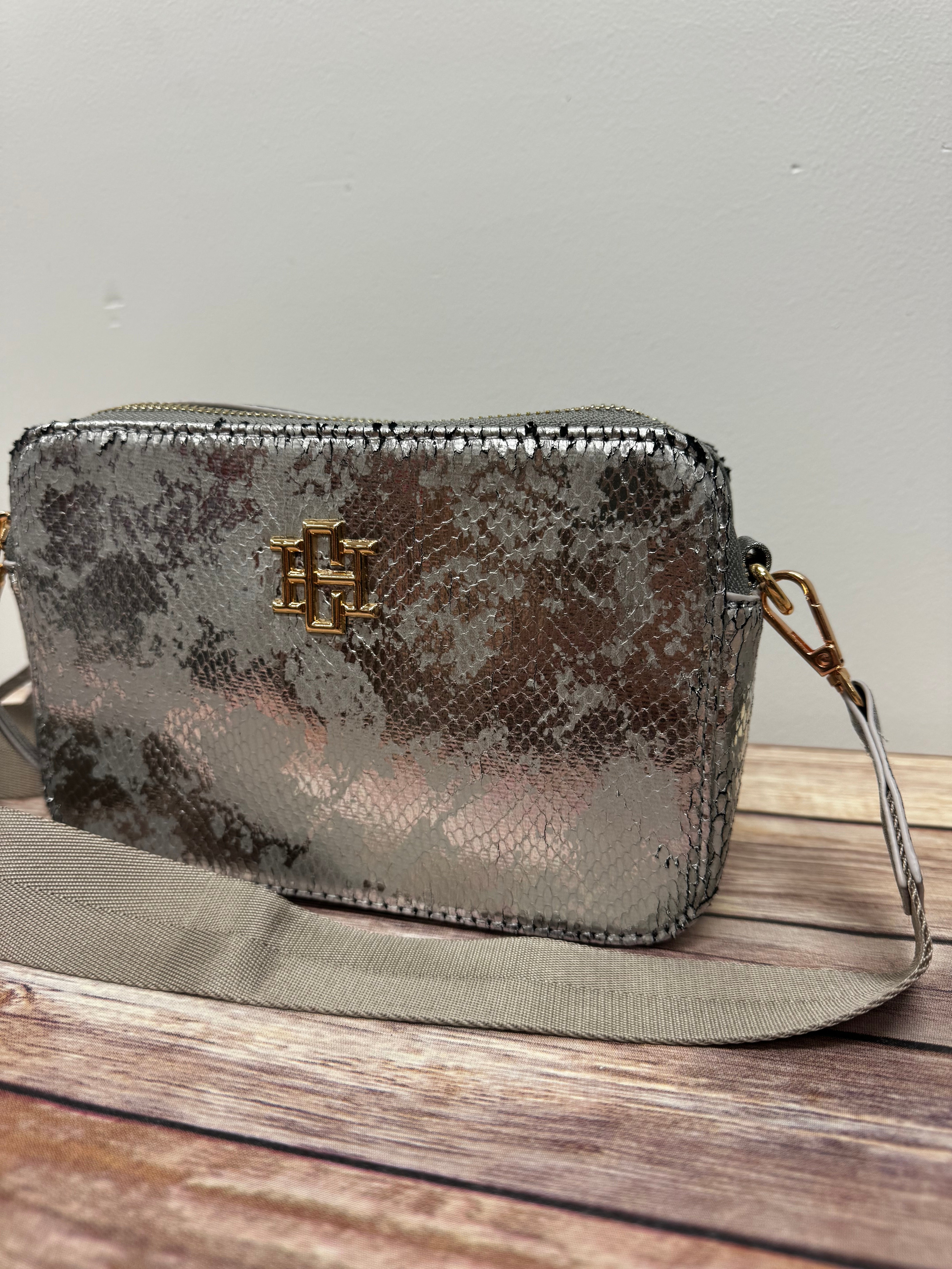 Camera Bag Faux Snake Crossbody