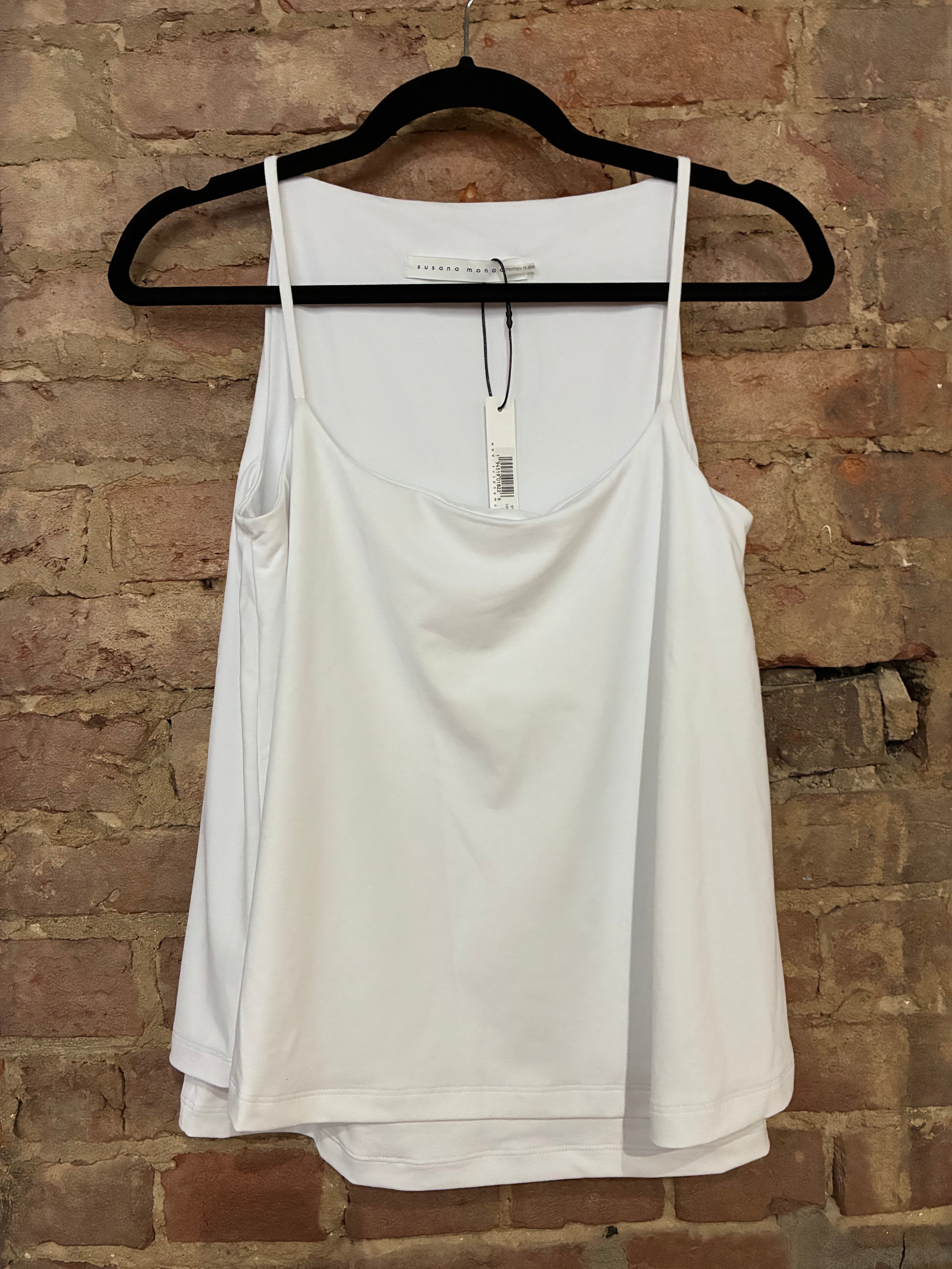 Susana Monaco Double Layer White Tank