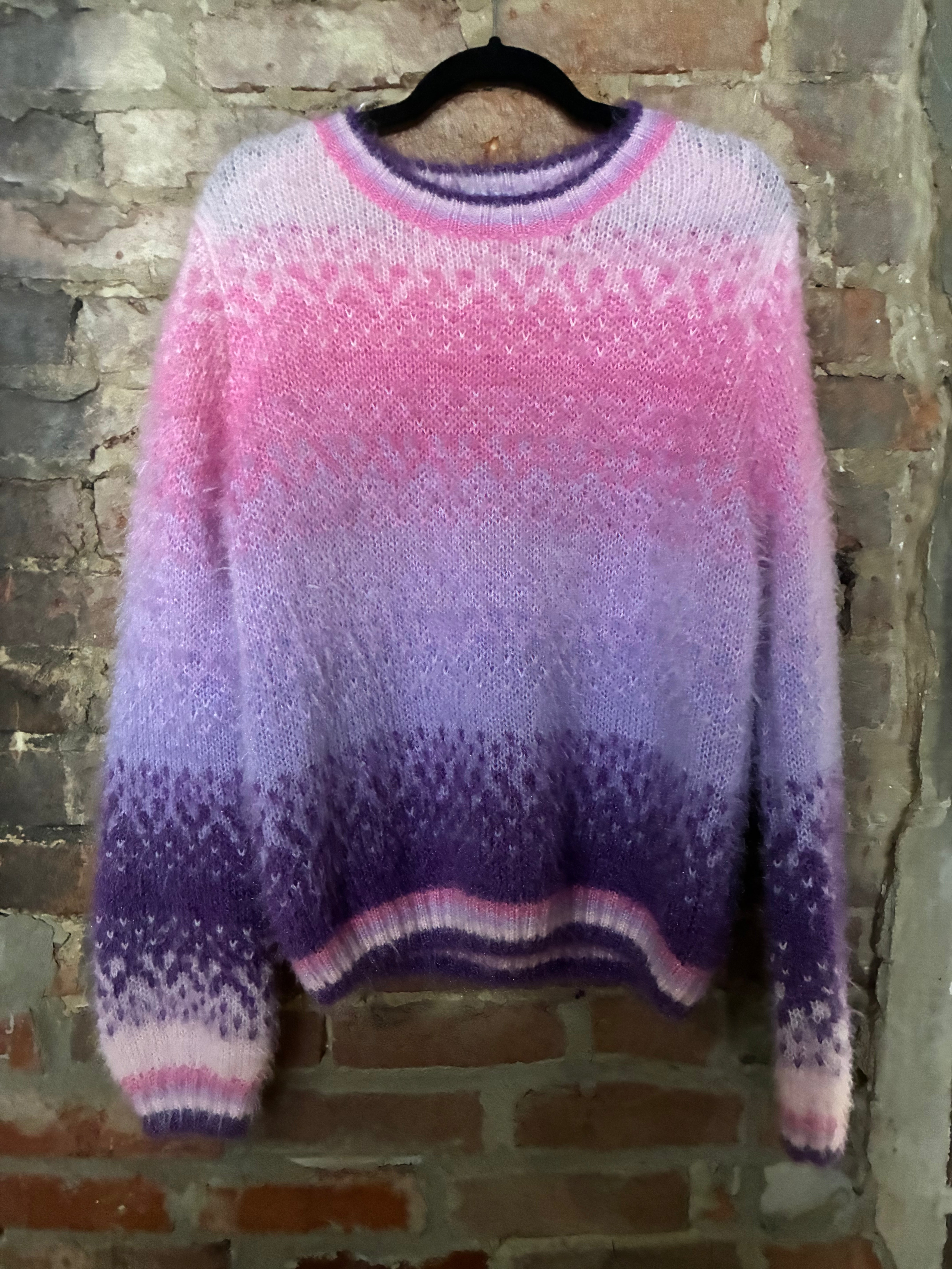 Gab & Kate Ombre Pink & Purple Sweater XS/S