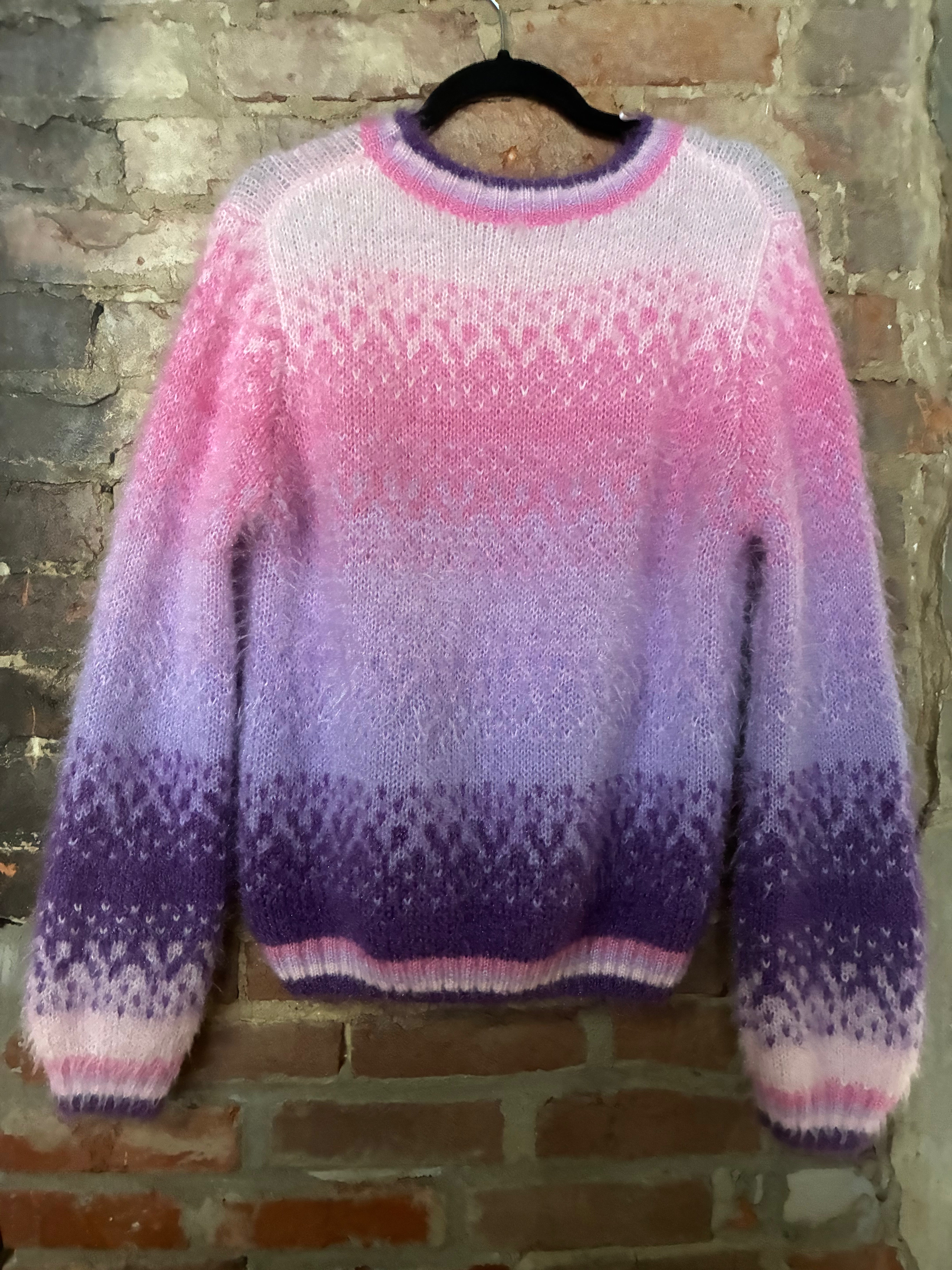 Gab & Kate Ombre Pink & Purple Sweater XS/S