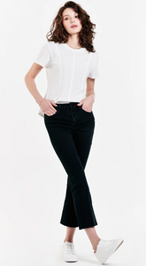 Jeanne Super High Rise Cropped Flare Jeans in Yorkville