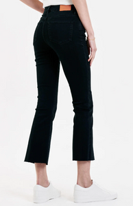 Jeanne Super High Rise Cropped Flare Jeans in Yorkville