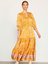 Load image into Gallery viewer, Long Sleeve Border Print Maxi Dress