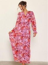Load image into Gallery viewer, Floral Print Long Sleeve Maxi Dress