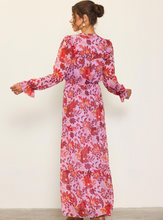Load image into Gallery viewer, Floral Print Long Sleeve Maxi Dress