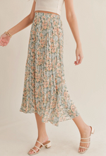 Load image into Gallery viewer, Green Thumb Pleated Midi Skirt