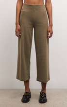 Load image into Gallery viewer, Delaney Brushed Rib Pant in Kelp Green