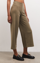 Load image into Gallery viewer, Delaney Brushed Rib Pant in Kelp Green