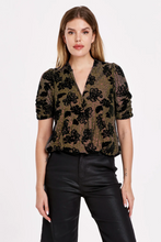 Load image into Gallery viewer, YAZMINE FRONT WRAP TOP ROSE GOLD LILLY SEQUIN