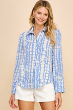 Load image into Gallery viewer, Seaside Printed Button Down Shirt