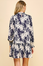 Load image into Gallery viewer, Floral Print Mini Dress in Deep Violet
