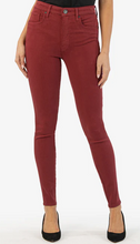 Load image into Gallery viewer, Mia High Rise Fab Ab Slim Fit Skinny (Bordeaux)