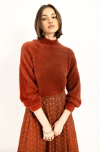 Load image into Gallery viewer, HIGH NECK SWEATER WITH BALLOON SLEEVES