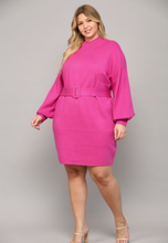 Load image into Gallery viewer, Barbie Belted Sweater Dress
