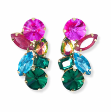 Load image into Gallery viewer, Ivy Multi Mixed Post Earrings Rainbow