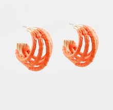 Load image into Gallery viewer, 5 Row Raffia Hoops18