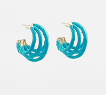 Load image into Gallery viewer, Raffia Hoops 5 Rows