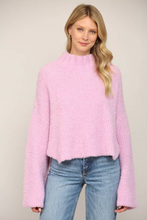 Load image into Gallery viewer, MOCK NECK FUZZY KNIT SWEATER