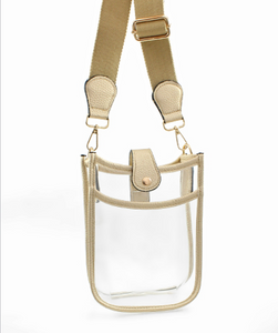 Clear Rectangle Bag Gold/Clear
