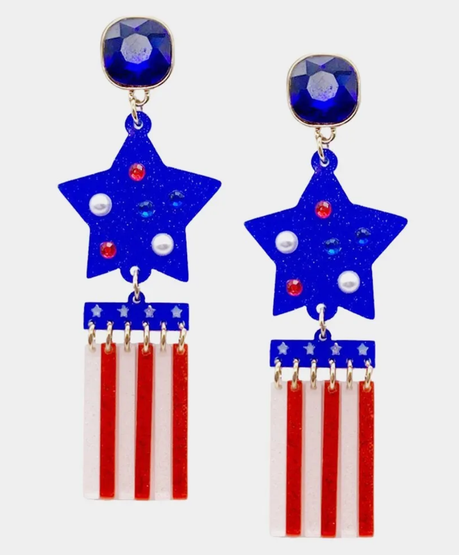 Patriotic Resin Dangles