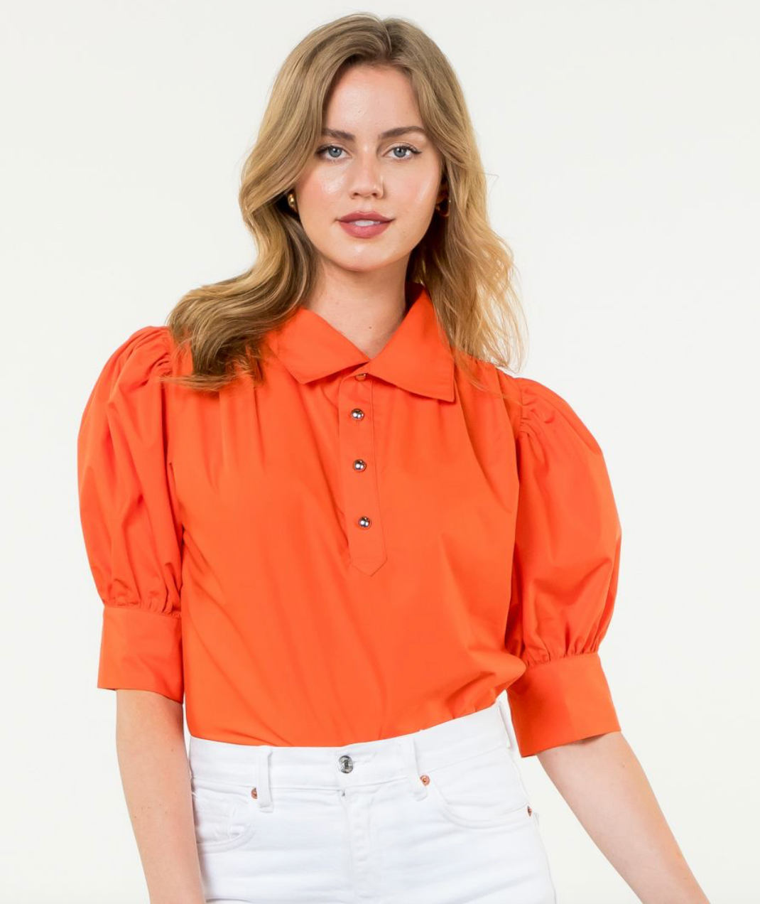 Short Sleeve Collared Top