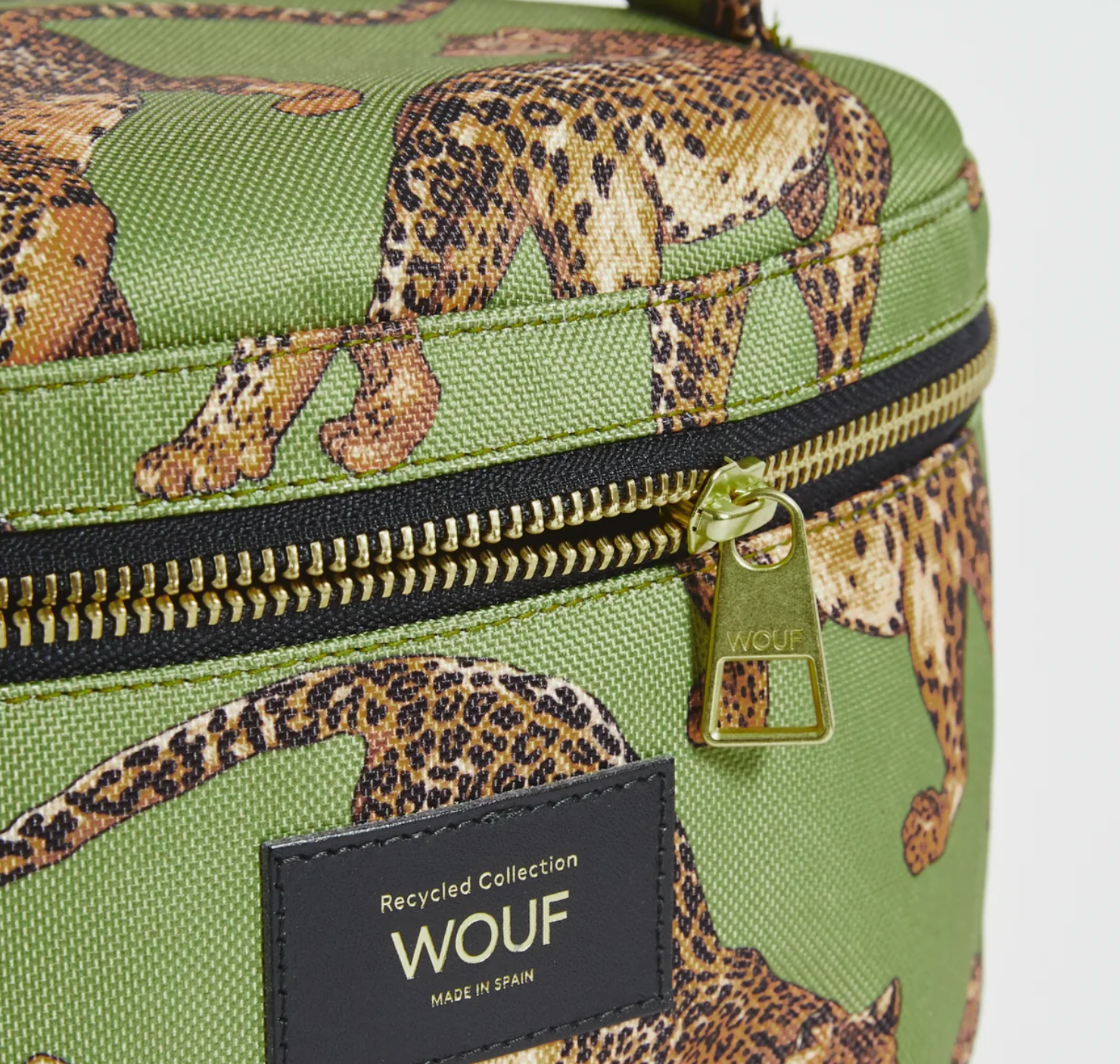 Olive Leopard Vanity Bag