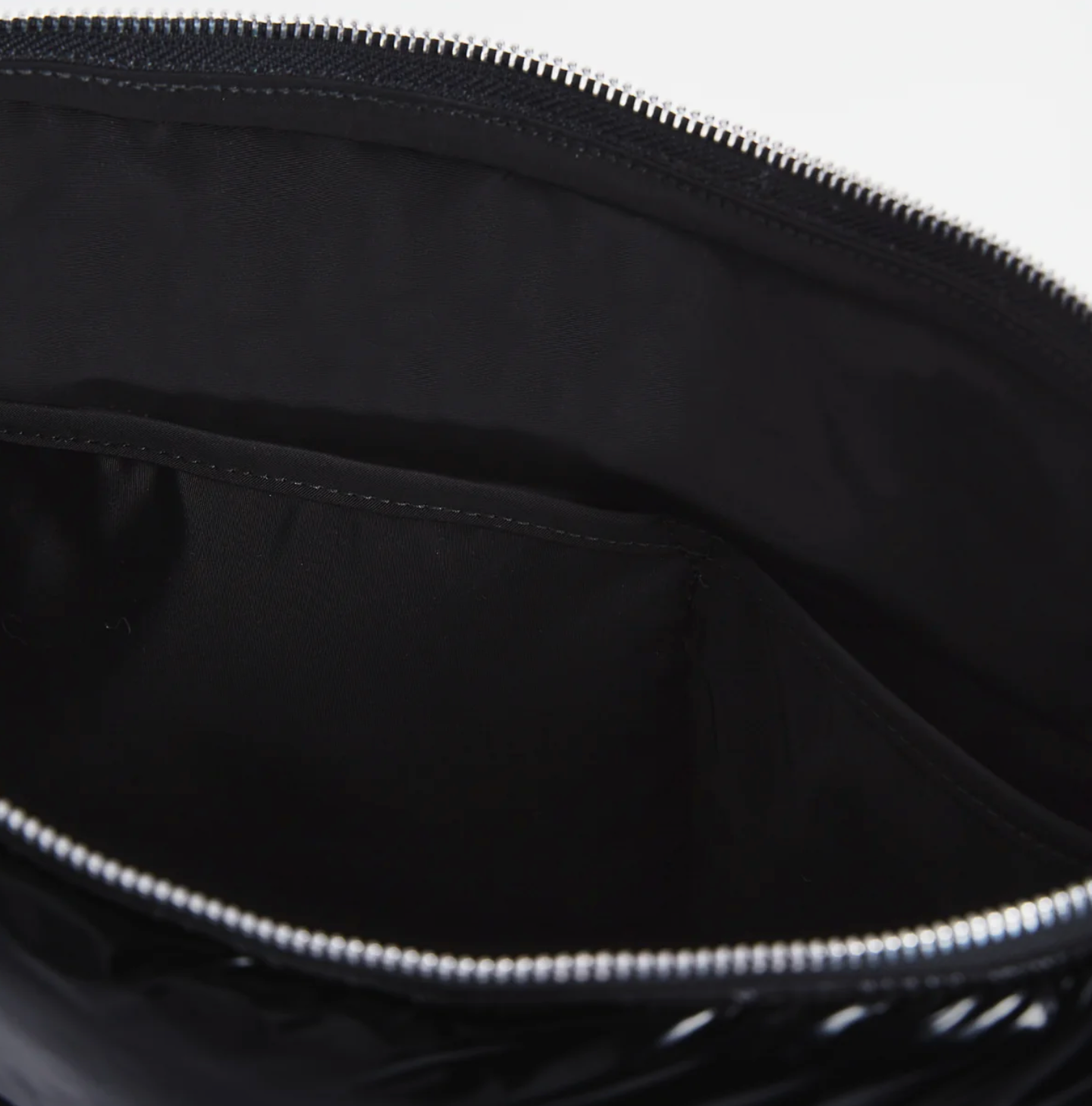 Black Glossy Large Crossbody Bag