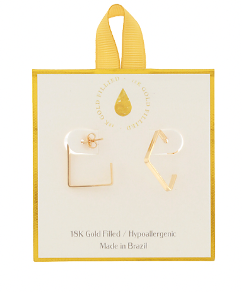 Square Open Hoop Earrings