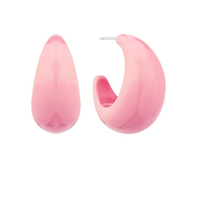Chunky Acrylic Open Hoops