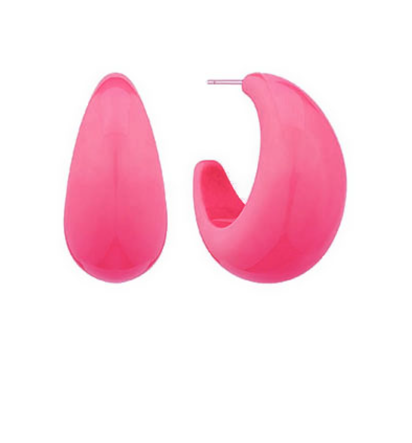 Chunky Acrylic Open Hoops