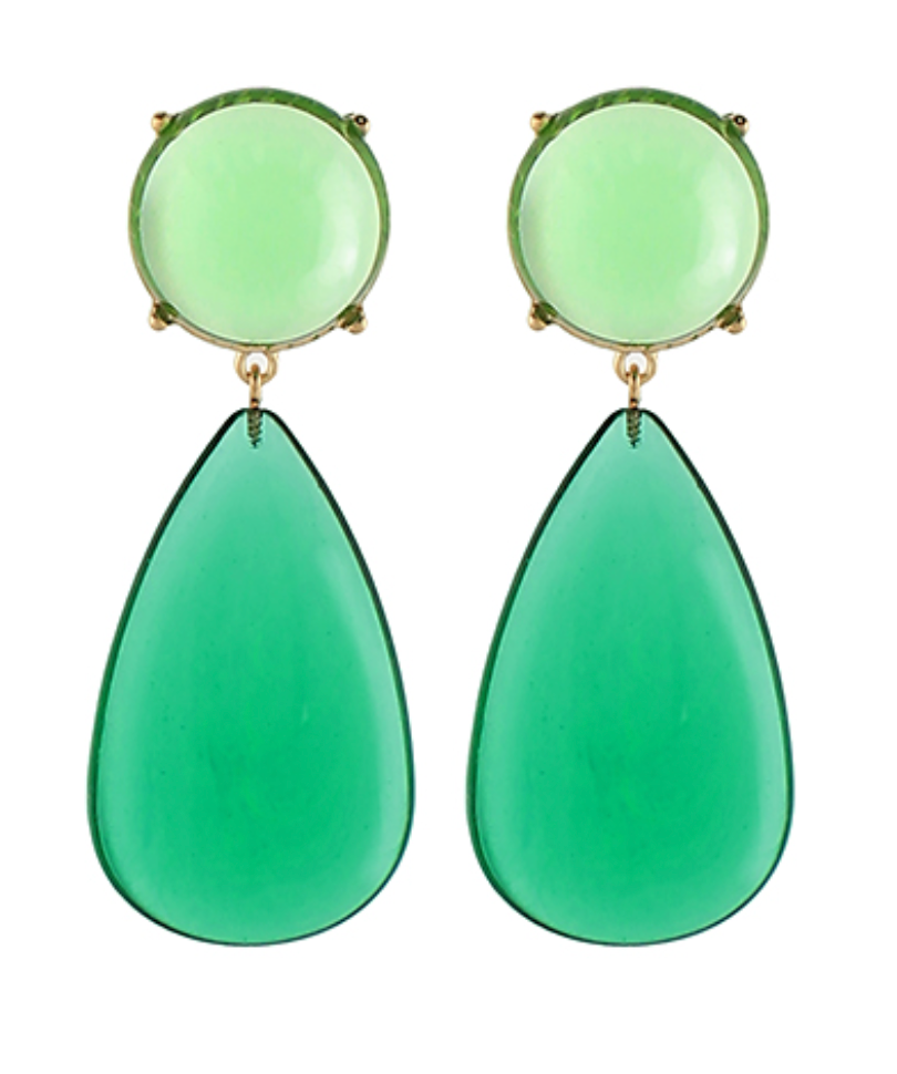 Teardrop & Round Acrylic Drop Earrings