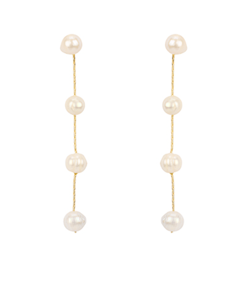 Freshwater Pearl Four Drop Earrings